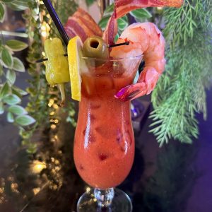 Shrimp Bloody Mary at The NASWA Resort, Lake Winnipesaukee