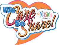 We Care So Share Logo at The NASWA Resort, Lake Winnipesaukee